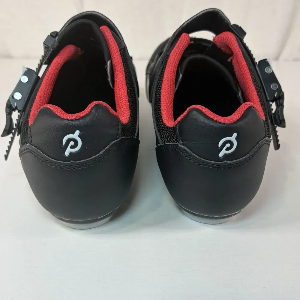 Peloton Cycling Shoes Women's Size US 6.5 /EU 37 Black Red 3 Bolt